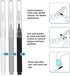 Patelai 100 Pieces Braces Brush for Cleaner Interdental Brush Toothpick, Dental Hygiene Flosser Tool (Black, White,