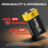 SONLUK 9V 10 Pack 6F22 9 Batteries Carbon Zinc Square Volt Battery for Smoke/CO Detector, Ultra Long Lasting