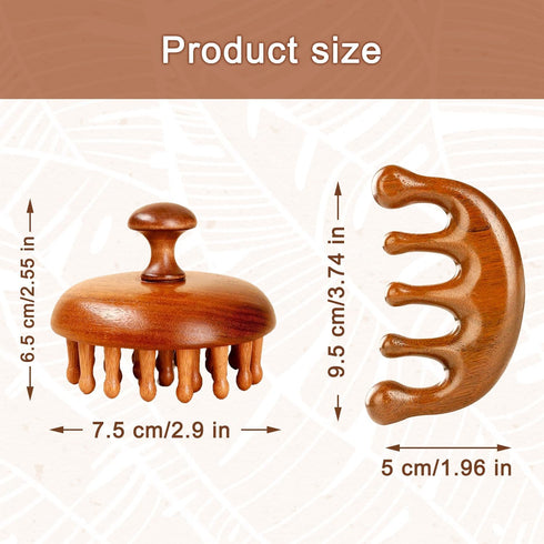 HX YUEGOUHUI 5 Wooden Trigger Point Massage Tool, Wood Spider Shape Legs Massager for Women Men Neck Shoulder Back