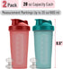 Mr. Pen Shaker Bottles for Protein Mixes, 28 oz, 2 Pack, Blue & Red, Protein Shaker Bottle with Wire Whisk Ball
