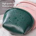 Womens Mini Cosmetic Beauty Bag, Half Moon Coin Purse with Zipper for Makeup Accessories (Pink)
