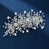 Wedding Headband Bridal Hair Pieces, Silver Rhinestone Side Comb Hair Accessories for Women