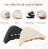 Shoe Inserts Foam Filler, 4 Pairs Adjustable Toe Inserts for Loose Shoes, Black and Beige