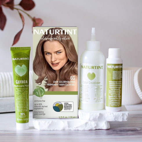 Naturtint 6G Dark Golden Blonde Permanent Hair Color, Ammonia Free, Vegan, Cruelty Free, 100% Gray Coverage