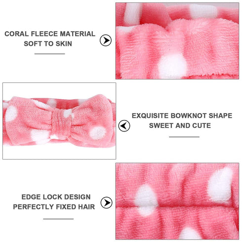 LADES Adjustable Soft Skincare Headband, Comfortable & Stretchy Fabric, Cute Patterns for Makeup