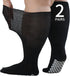 Orthostride Wide Diabetic Socks for Men Women, Non Slip Grip Extra Long Edema