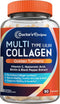 Doctor's Recipes Multi Collagen Peptides with Golden Turmeric - Collagen Supplements for Skin, Hair, Nail, 90 Caps