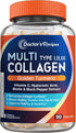 Doctor's Recipes Multi Collagen Peptides with Golden Turmeric - Collagen Supplements for Skin, Hair, Nail, 90 Caps