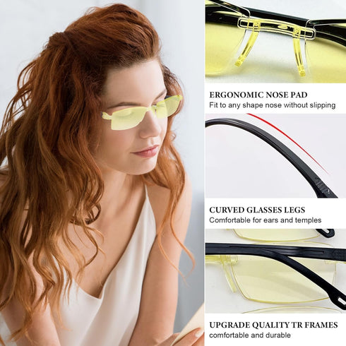 panthra 2 Pieces of Intelligent Dual Focus Glasses, Presbyopia Glasses, With Box and Cloth, Smart Zoom Technology