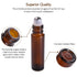 PrettyCare Essential Oil Roller Bottles 10ml Amber Glass 12 Pack with 2 Extra Roller Balls, Labels, Opener, Funnels