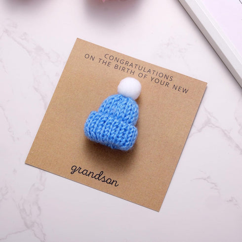 Ukodnus Congratulations on the Birth of Your Grandson Card, New Baby Boy Greeting Card for New Grandparents, Baby