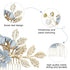 inSowni 20 Pack Classy Dusty Blue Flower Bridal Wedding Hair Side Combs, Floral Hair Pins, Twist Spiral Pearl Clips