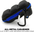 CASEMATIX Asthma Inhaler Travel Case with Lanyard and Clip-on Keychain Carabiner, Black