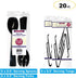 Party Essentials Plastic Party Buffet Serving Utensils Kit, Spoons/Forks/Tong, 20-Piece, Black