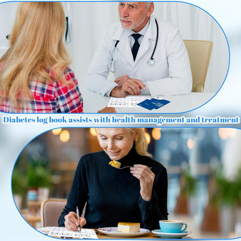Diabetes Blood Pressure Log Book, Daily 3x4 inch Glucose Journal for Tracking Blood Sugar and Pressure (5)