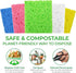 Biodegradable Cellulose Compressed Sponges - 32 Pack Heavy Duty Kitchen Cleaning Sponges