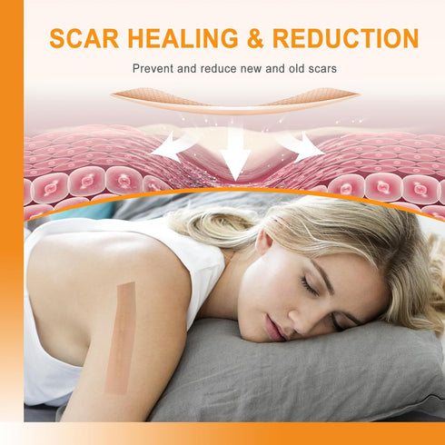 Silicone Scar Sheets, 1" x 60" Roll, Soft Silicone Tape for Scars Removal, Painless for Surgery, C-section, Burn