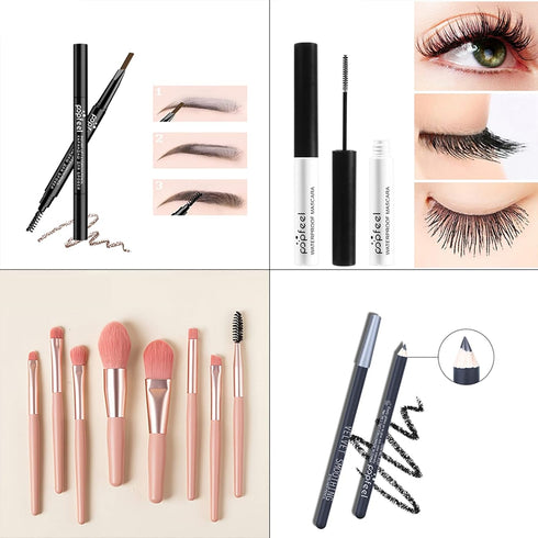 Pure Vie All-in-One Holiday Gift Makeup Set, Essential Starter Bundle for Women - Full Makeup Kit
