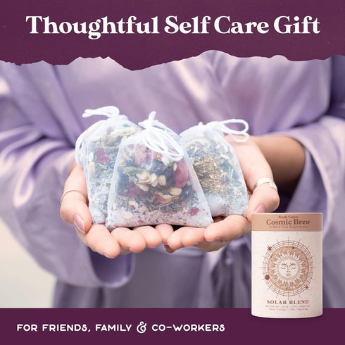 Solar Blend Bath Tea by Purple Canyon - 3 Reviving Bath Soaks with Eucalyptus, Peppermint, Calendula, Dried Flowers
