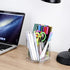 Makeup Brush Holder Organizer - 360° Rotating Clear Storage Cup for Vanity, Desk, Countertop, Spinning Pen Holder