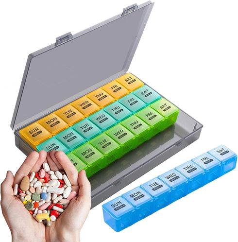 HGIYA Family First Aid Box Portable Medicine Chest Storage Cabinets Organizer Medication - Pills Organiser Weekly