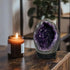 ZOBAYOP 0.5-1LB Amethyst Crystal Geode Dinosaur Egg Rock Quartz Cluster Natural Raw Purple Amethyst Stone Real Healing