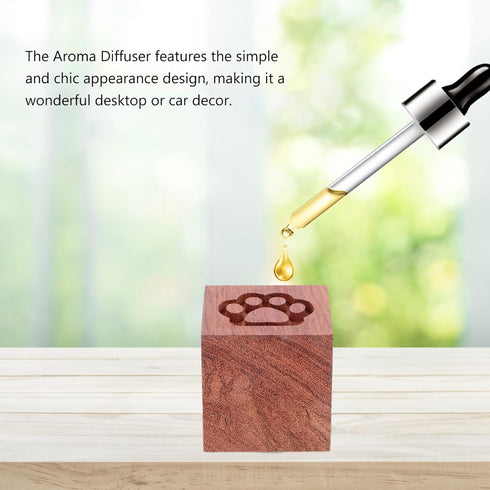 Walnut Wood Essential Oil Diffuser, Fragrant Wood Aroma Air Freshener for Home, Office, Car Design B