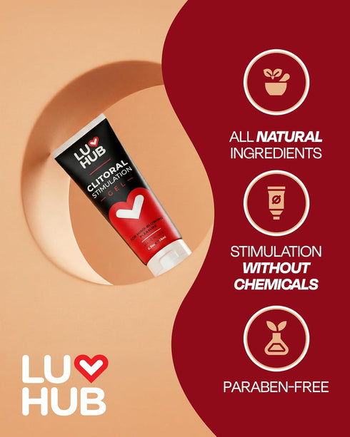 Luv Hub 0.5oz Female Arousal Gel Clitoral Sexual Enhancer Intimate Gel for Heightened Sensation Plant-Based Formula