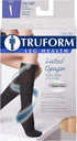 Truform Women's Compression Stockings, 20-30 mmHg, Thigh High Length, Open Toe, Opaque, Medium Beige