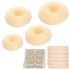 YaFex Hair Bun Maker Set, 3 Pieces (Small, Medium, Large), 6 Hair Elastics, 1 Bag Hairpins, Blonde