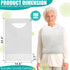 novitex 100 15" 22" Disposable Bibs for Adults - Large, Firm PE Plastic, High Absorbent Bib with Pocket- Ideal