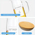 Set 2 Pack 50 oz Laundry Detergent Dispenser with Bamboo Lids and Handles - Easy Pour Liquid Laundry Containers
