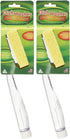 Arrow Home Products Dish Sponges with Soap Dispenser Handle, 2 Pack, Fillable Wand for Quick Cleaning
