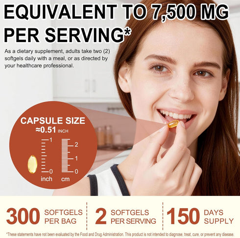 Zyloqj 7500mg 300 Immune Aged Garlic Extract Capsules, Odorless Garlic Capsules Softgels - Heart & Support