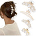 Mehayi 4 PCS Large Pearl Hair Claw Clips, Fashion Hair Accessories for Women Girls, Styling Tools for Party Wedding