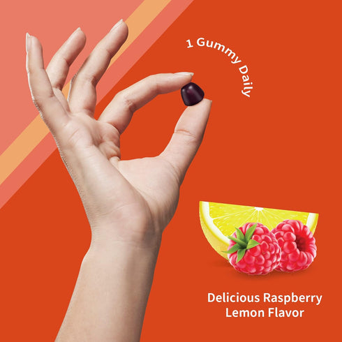 Garden of Life Vitamin D3+K2 Gummies - 45 Raspberry Lemon Gummies, 2000 IU D3 & 100mcg K2 for Bone Health