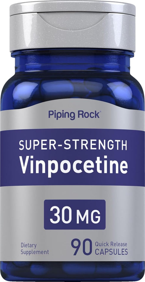 Piping Rock Vinpocetine 30mg | 90 Capsules | Super-Strength Non-GMO Supplement
