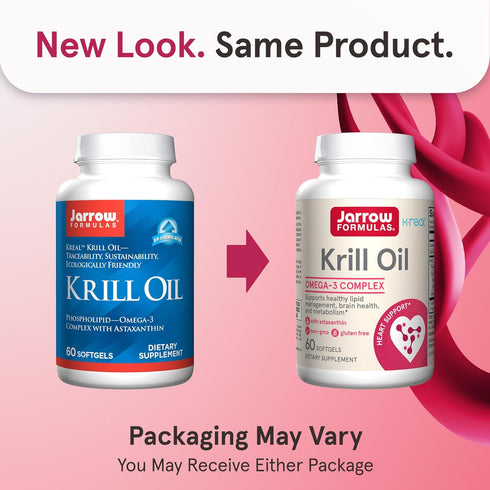 Omega-3 60 30 Jarrow Formulas Krill Oil - Phospholipid Complex with Astaxanthin - Softgels - Servings - Supports Lipid