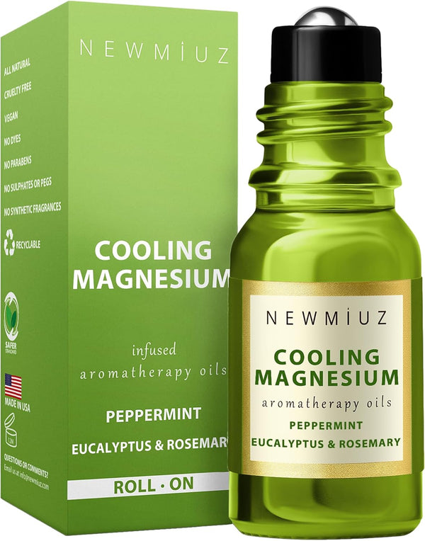 Migraine Roll on Stick Tension Headache Relief Magnesium Cooling Peppermint Eucalyptus Essential