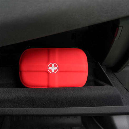 RHINO RESCUE First Aid Kit - Waterproof Portable Emergency Medical Kit for Travel, Home, Car, Camping (Red)