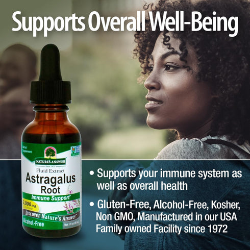 Nature's Answer Astragalus Root, Super Concentrated 2000mg, 1oz, Alcohol-Free