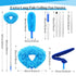 Ceiling Fan Blade Cleaner with Extension Pole 4 Pcs Reusable Microfibre Ceiling Fan Cleaner Duster Removable 13 to 70 Inch for Cleaning High Ceilings Walls Furniture Bookshelf Doors (Blue)