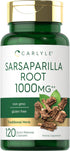 Carlyle Sarsaparilla Root Capsules, 120 Count, 1000mg, Non-GMO, Gluten-Free Supplement