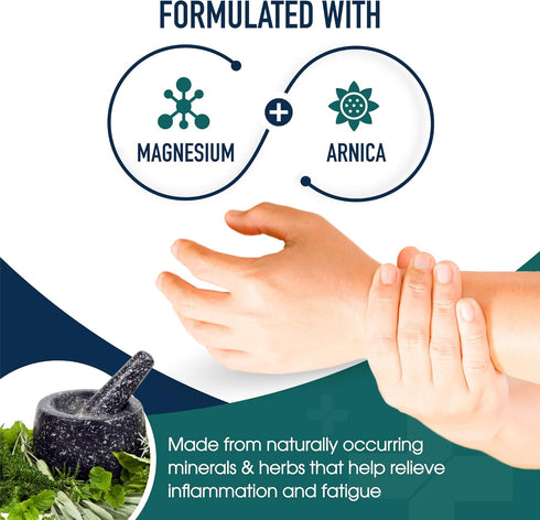 MARS WELLNESS MG+ Magnesium Spray (4 oz) - Magnesium & Arnica Spray - Extra Strength Magnesium Body Spray - Spray Magnesium Oil for Body Aches, Headaches, Muscle Spasms, & Leg Cramps