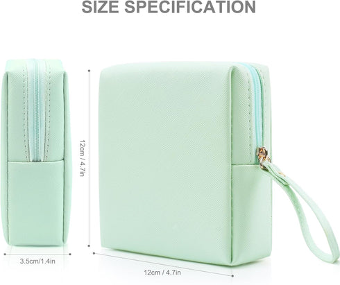 Teircno Sanitary Napkin Period bag for Women, Sanitary Napkin Storage Bag, PU Leather Sanitary Pad Bags Pounch
