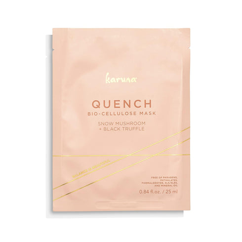 Karuna Skin QUENCH Biocellulose Facial Mask for Dry Skin, Hydrating Face Masks with Black Truffle, 0.74 oz