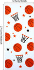 Blulu 100 Pieces Basketball Party Treat Bags with 100 Pack Gold Twist Ties for Sports Team Party Favors