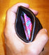 Jimmy Pack Condom Holder 3 Discreet Condom Case with Compartments | Vegan Leather Condom Holder (Black)