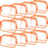Weewooday 12 Pieces Clear Cosmetics Bag, Waterproof Makeup Bag for Vacation Bathroom, Portable Zippered Organizer