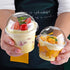 KKONHII 50 Pack 7oz Disposable Dessert Cups, Clear Plastic Cups with Lids, Mini Parfait Cups with No Holes Dome Lids